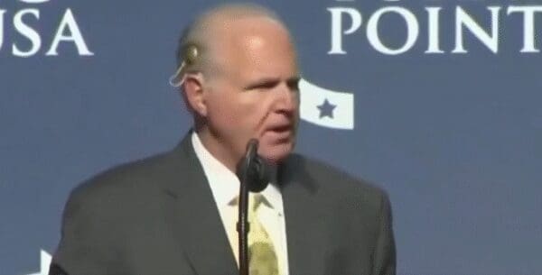 Rush Limbaugh spoke about the left’s tactics at a Turning Point event in 2019.