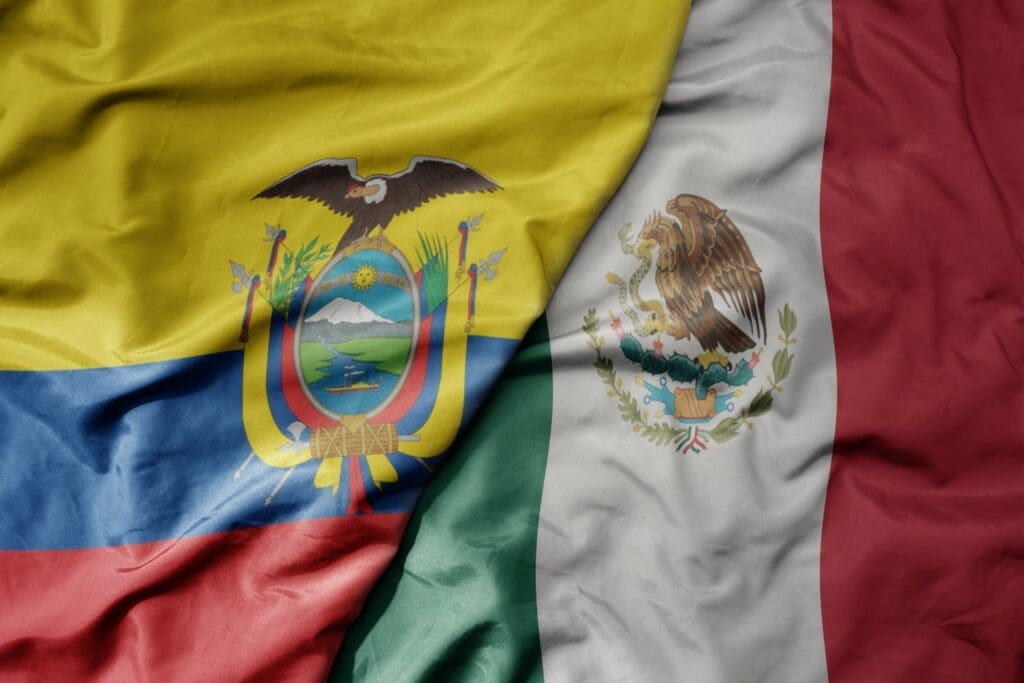 Big,Waving,Realistic,National,Colorful,Flag,Of,Ecuador,And,National