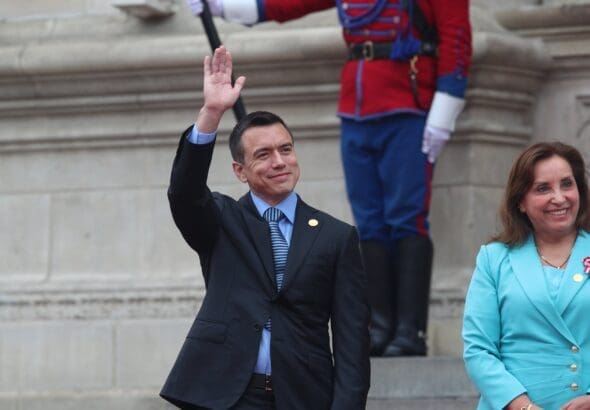 Peru,,Lima:,July,4,,,2024,ecuador's,President,Daniel,Noboa,(l),Received