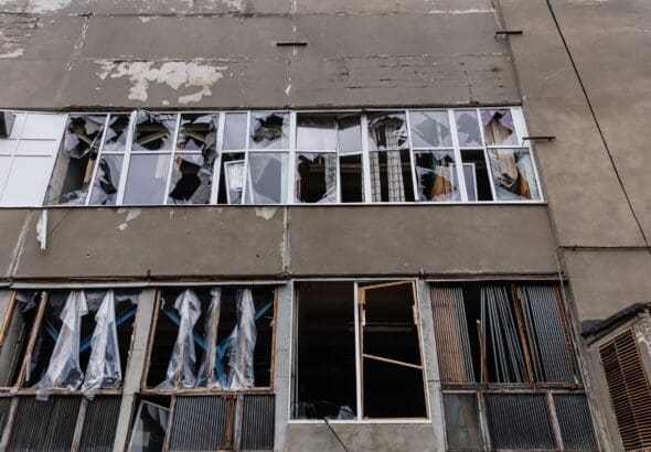January,2,,2024,-,Kharkiv,,Ukraine.,Shattered,Windows,,Broken,By
