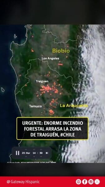 URGENTE - Grave Incendio en Traiguén, Chile