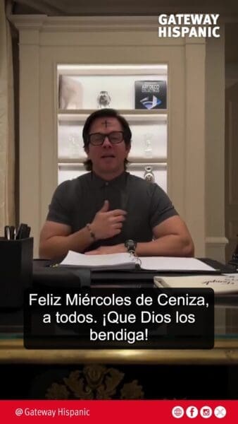Mark Wahlberg greets Christians on Ash Wednesday