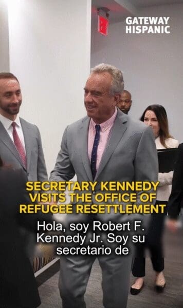 Secretary Kennedy visits the office of refugee resettlement