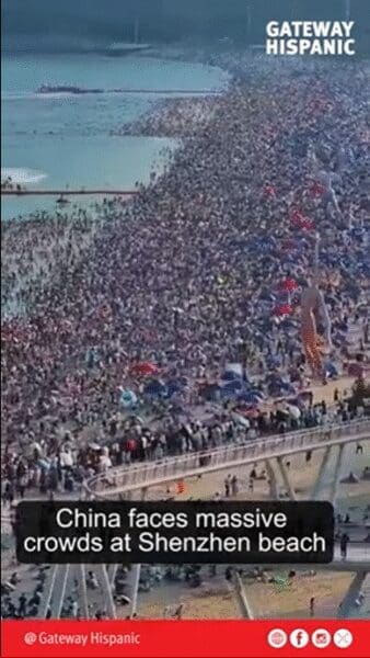 Tourist Overcrowding and Extreme Heat in Shenzhen