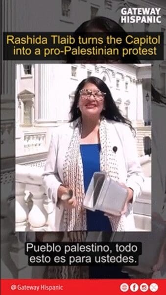 Rashida Tlaib Sparks Outrage with Radical Protest Outside the Capitol
