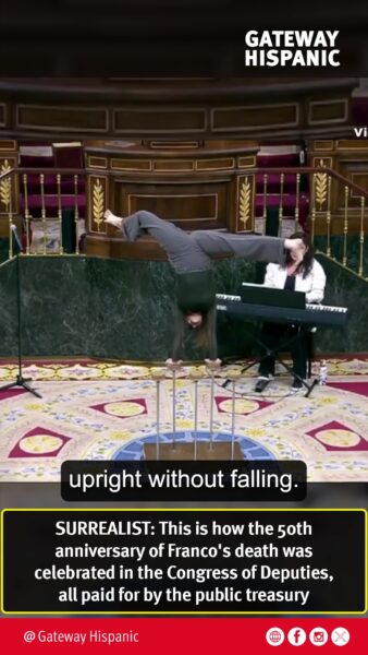 SURREALIST: This is how they celebrate the anniversary of Franco's death in the Spanish Congress