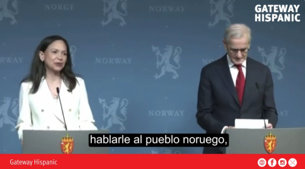 María Corina Machado en Oslo: libertad, democracia y la paz como un acto de amor