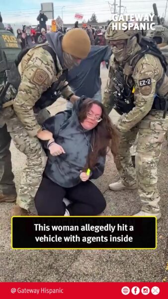 Minneapolis: This woman allegedly hit a vehicle with ICE agents inside