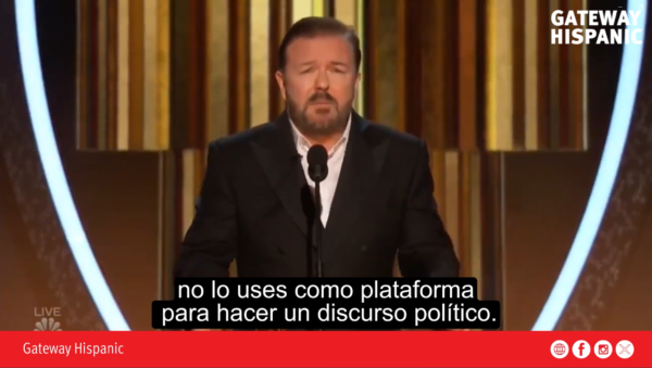 Ricky Gervais and the message that once again makes Hollywood uncomfortable today (VIDEO)