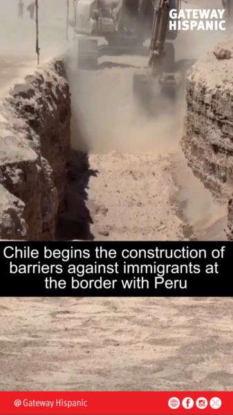 Chile inicia construcción de barreras en frontera con Perú contra inmigración ilegal (VIDEO)