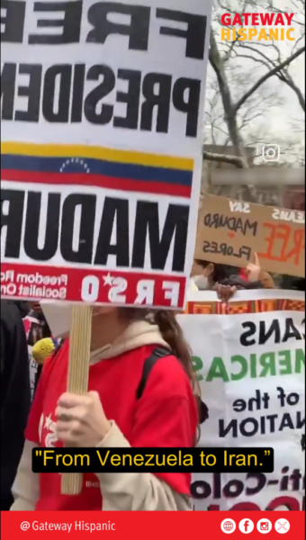 Protesta a favor de Maduro genera polémica por falta de coherencia entre manifestantes (VIDEO)