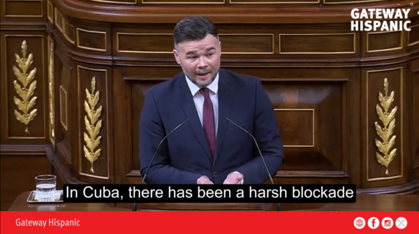 Gabriel Rufián defiende a Cuba mientras ignora la tragedia sanitaria en la isla (VIDEO)