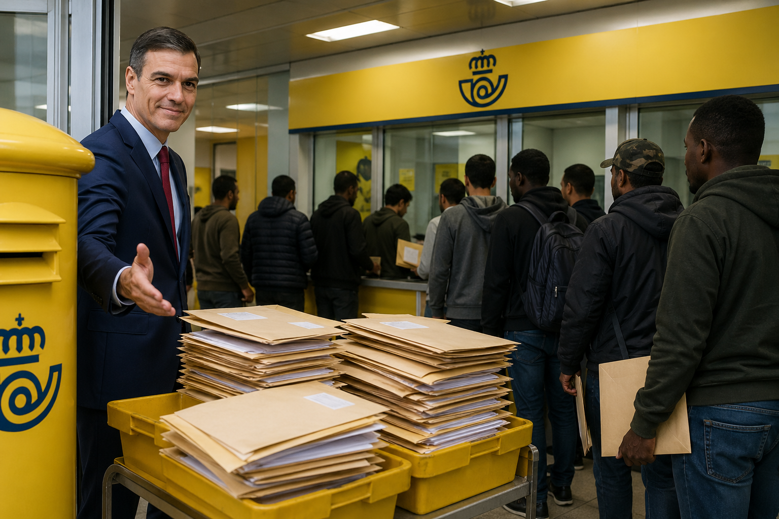 Pedro Sánchez’s amnesty for illegal immigrants in Spain begins by using post offices to speed it up without controls