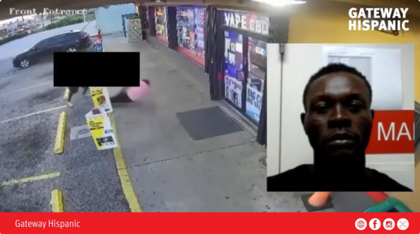 A Haitian immigrant detained after the brutal murder of a gas station employee in Florida. (VIDEO)